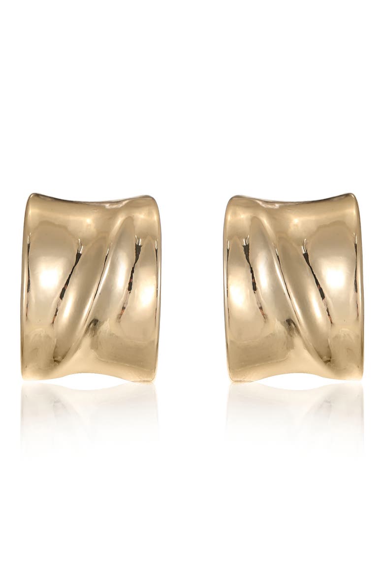 Sculptural Ribbed Earrings, Alternate, color, GOLD