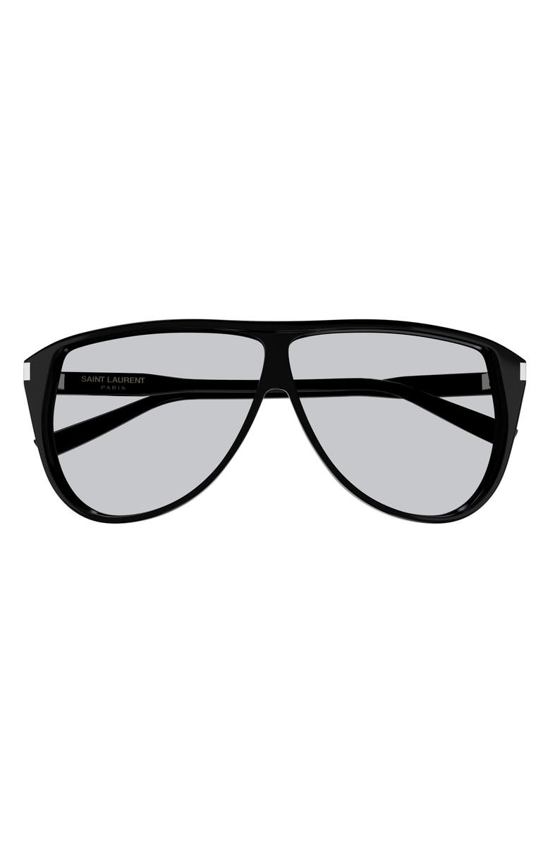 Saint Laurent Gaspar 65mm Oversize Pilot Sunglasses, Main, color, 