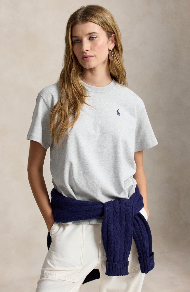 Polo Ralph Lauren Logo Detail Cotton T-Shirt, Alternate, color, Grey Ash Heather