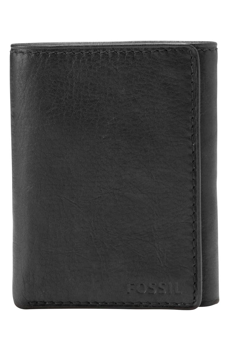Fossil 'Ingram' Leather Trifold Wallet, Main, color, 