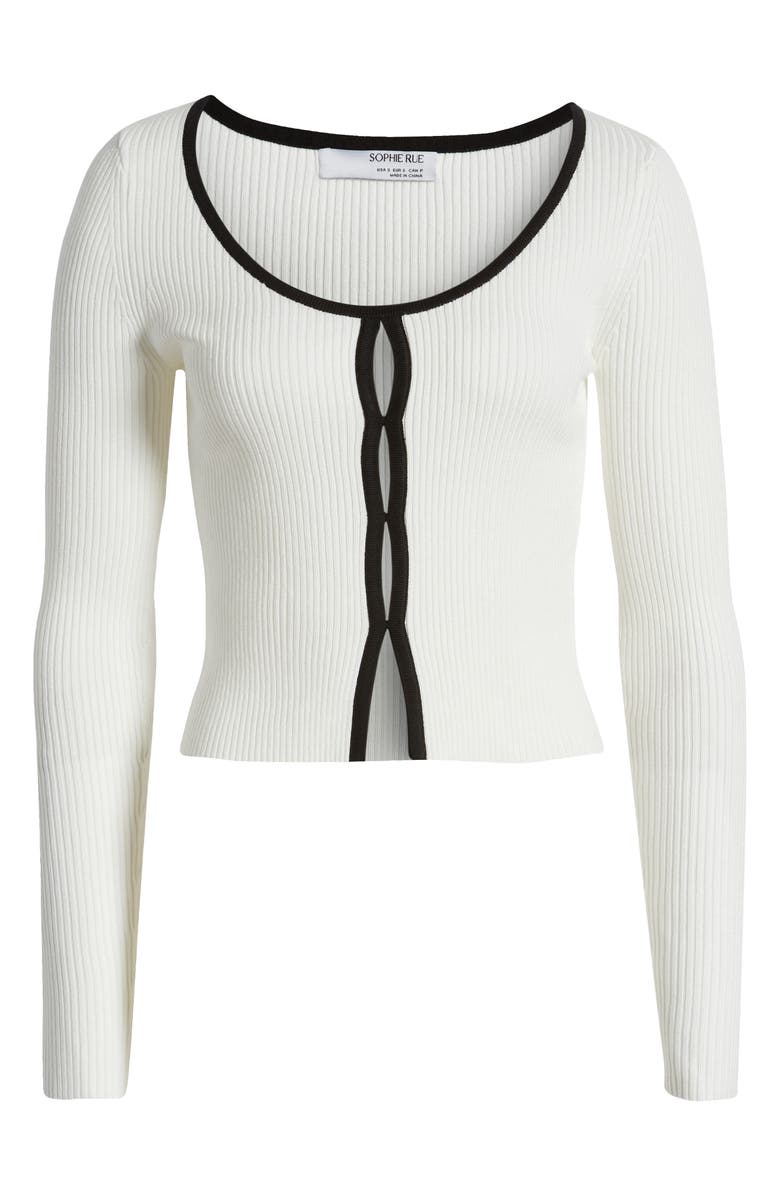 Sophie Rue Keyhole Front Rib Sweater, Alternate, color, 