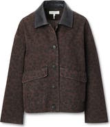 rag & bone Natalia Leopard Print Cotton Jacket
