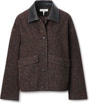 rag & bone Natalia Leopad Print Cotton Jacket