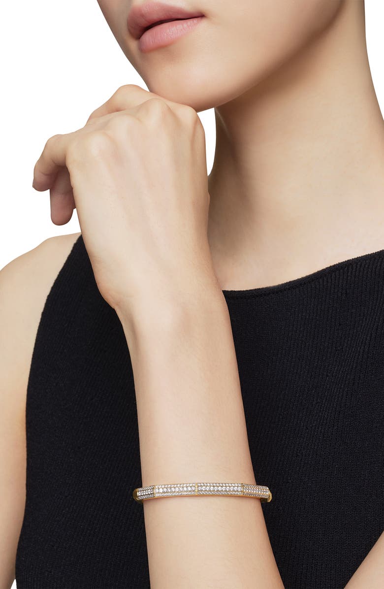 David Yurman Carlyle Bracelet in 18K Yellow Gold with Pavé Diamonds, 5.5mm, Alternate, color, 