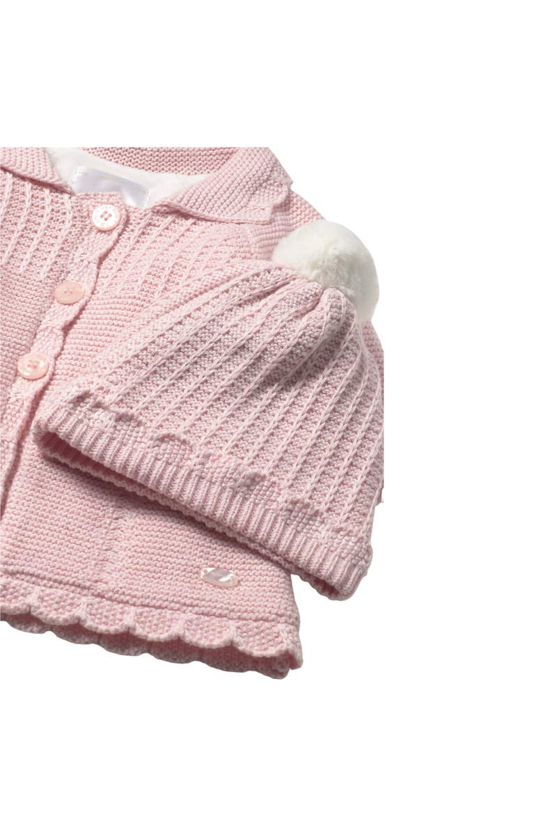 Mayoral Knit Coat with Hood, Alternate, color, Pink