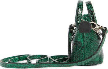 Le Pliage Cuir Croc Embossed Extra Small Crossbody Bag