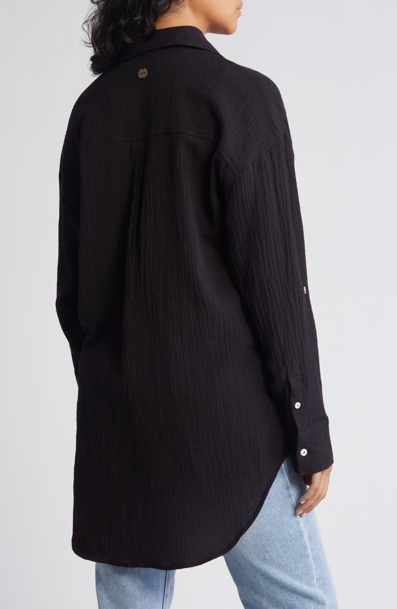 Rip Curl Premium Linen Button-Up Blouse, Alternate, color,