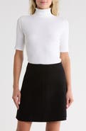 Theory Short Sleeve Turtleneck Knit Top