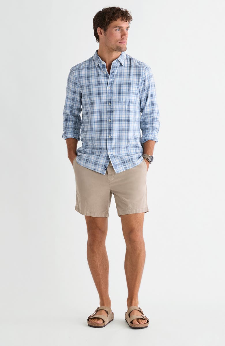 vineyard vines Sandstone Plaid Cotton Shirt, Alternate, color, Coastline