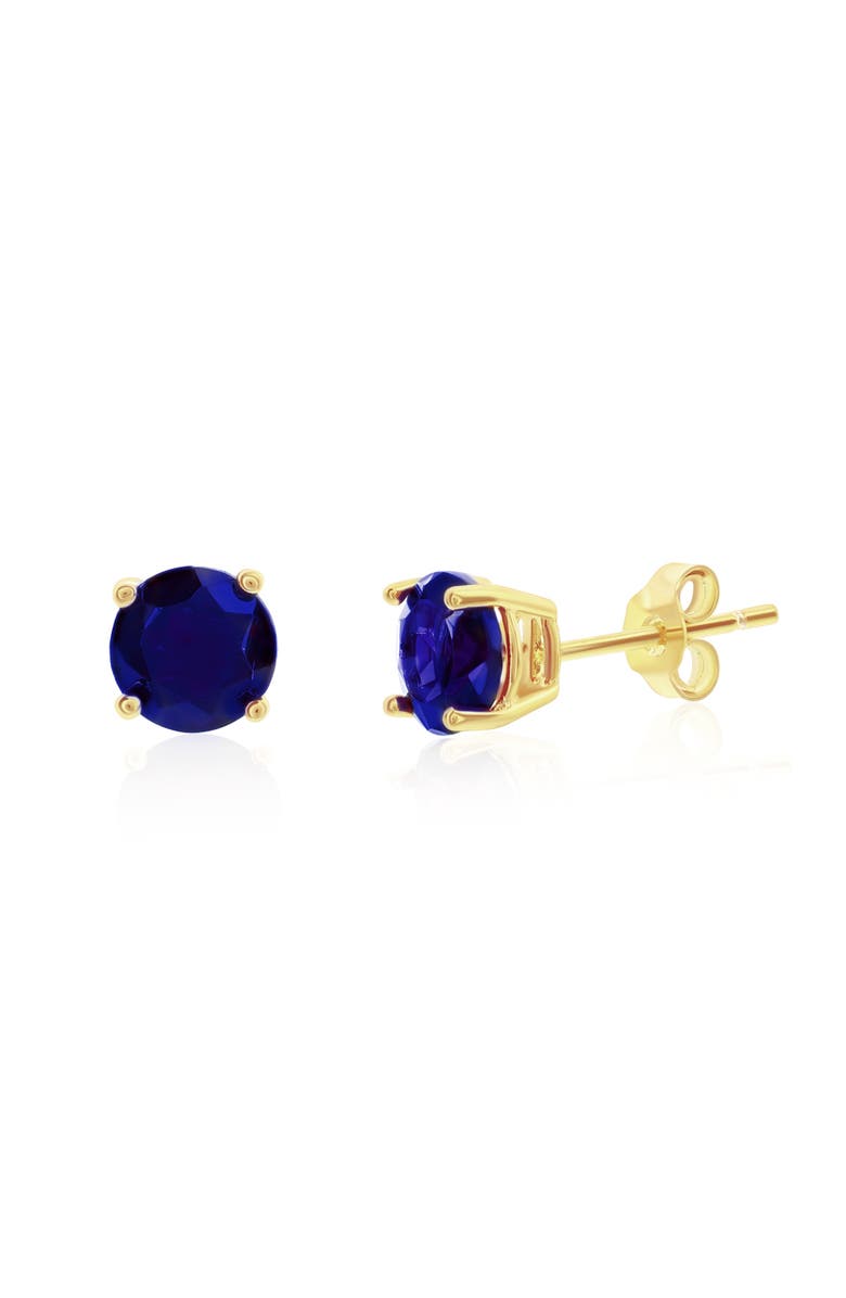Donatello Gian Sterling Silver Blue Stud Earrings, Main, color, Blue
