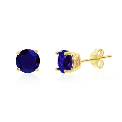 Sterling Silver Blue Stud Earrings