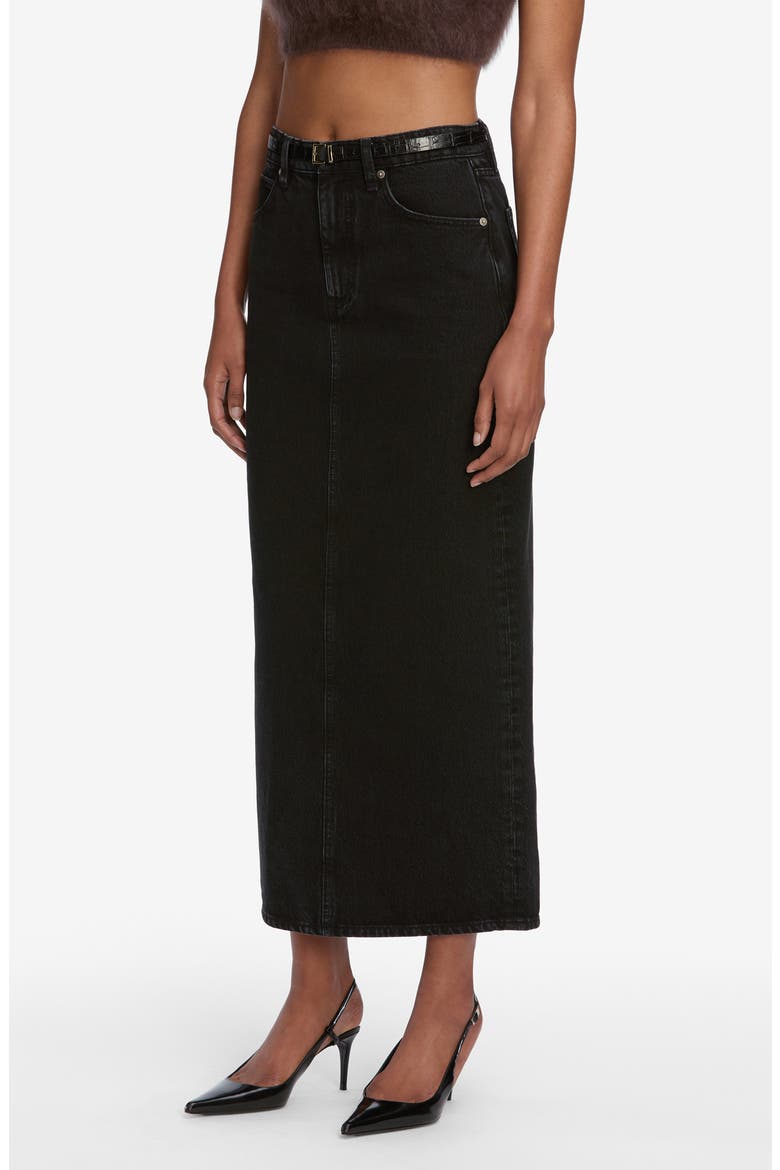 The Column Denim Midi Skirt, Alternate, color, SUTRO