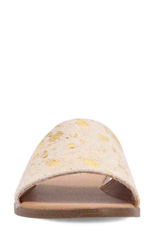 Dingo Moo Moo Genuine Calf Hair Slide Sandal