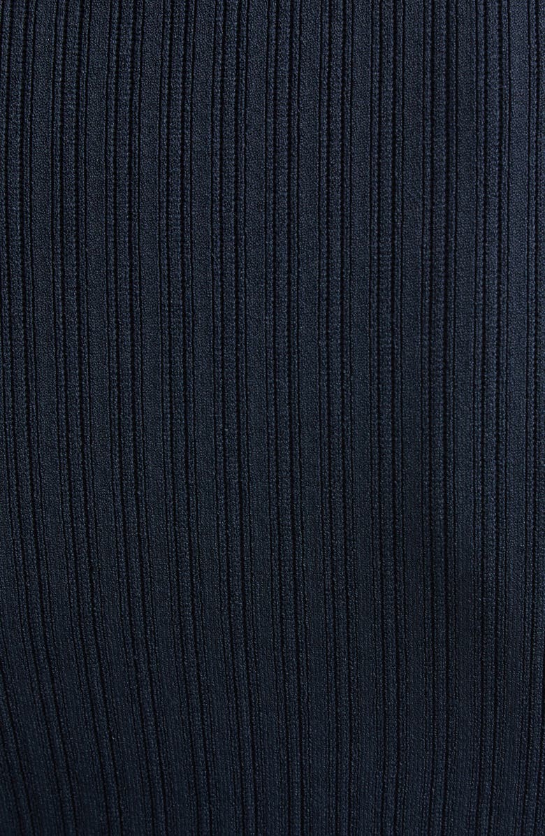 Veronica Beard Elthea Belted Rib Knit Midi Dress, Alternate, color, Navy