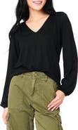 GIBSONLOOK Blouson Sleeve V-Neck Sweater