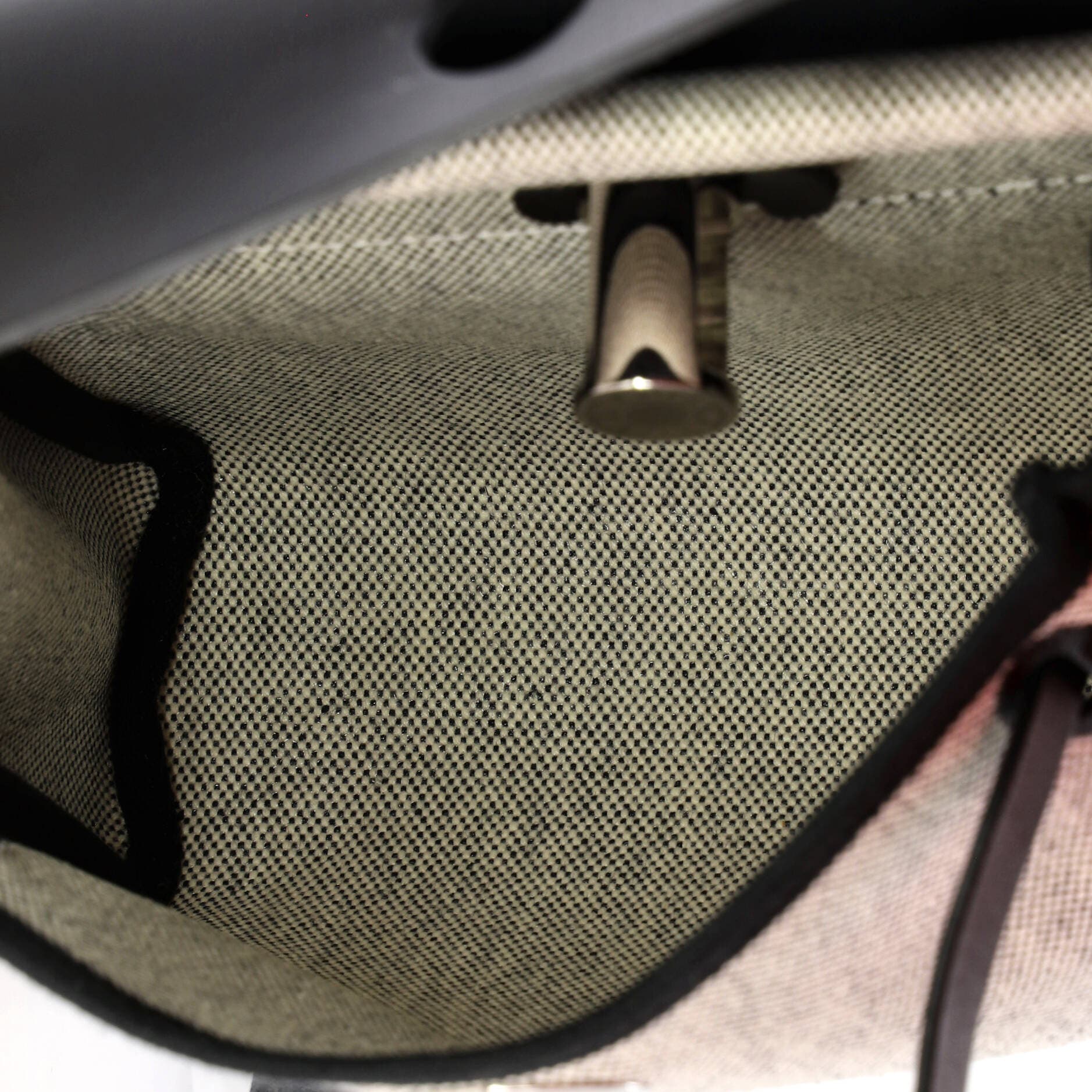 Pre-Owned Hermes Herbag Zip Toile and Leather 20, Alternate, color, Noir