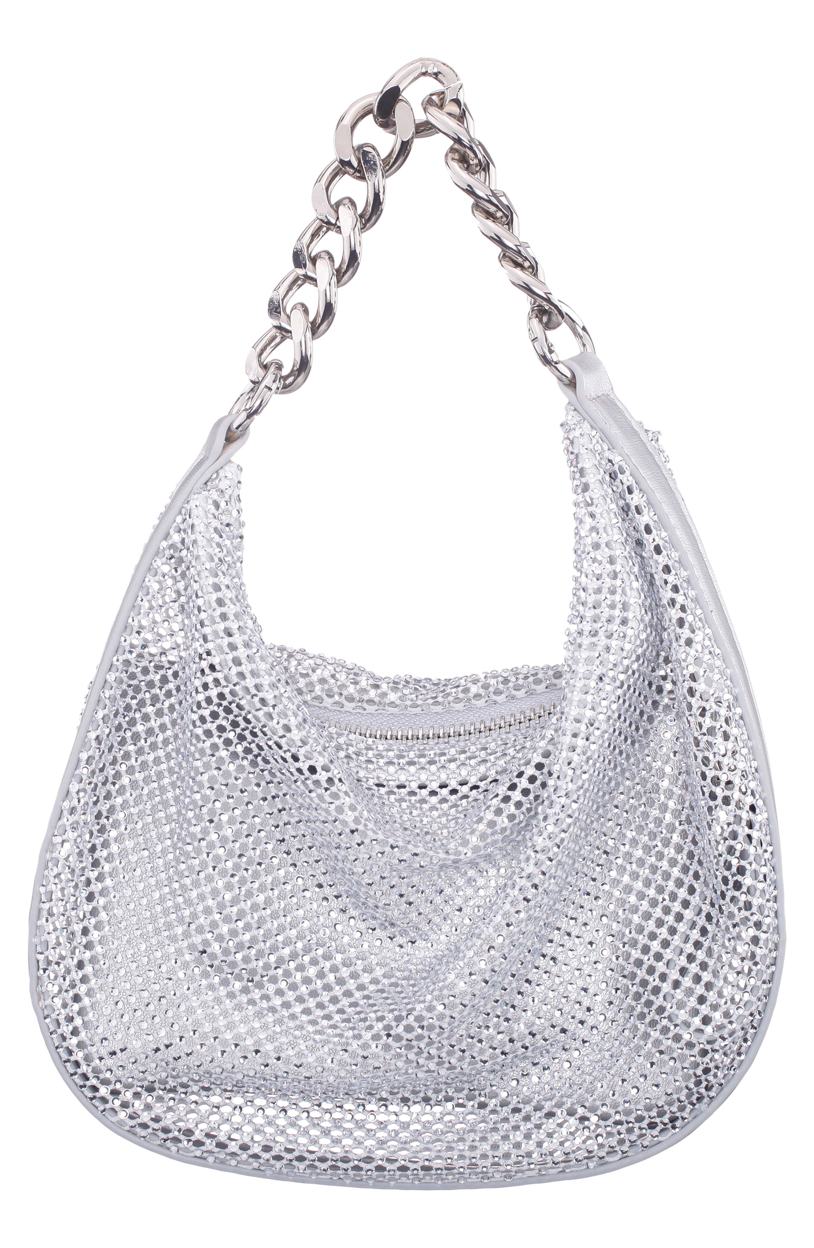 Nina Racquel Shoulder Bag, Alternate, color, Silver