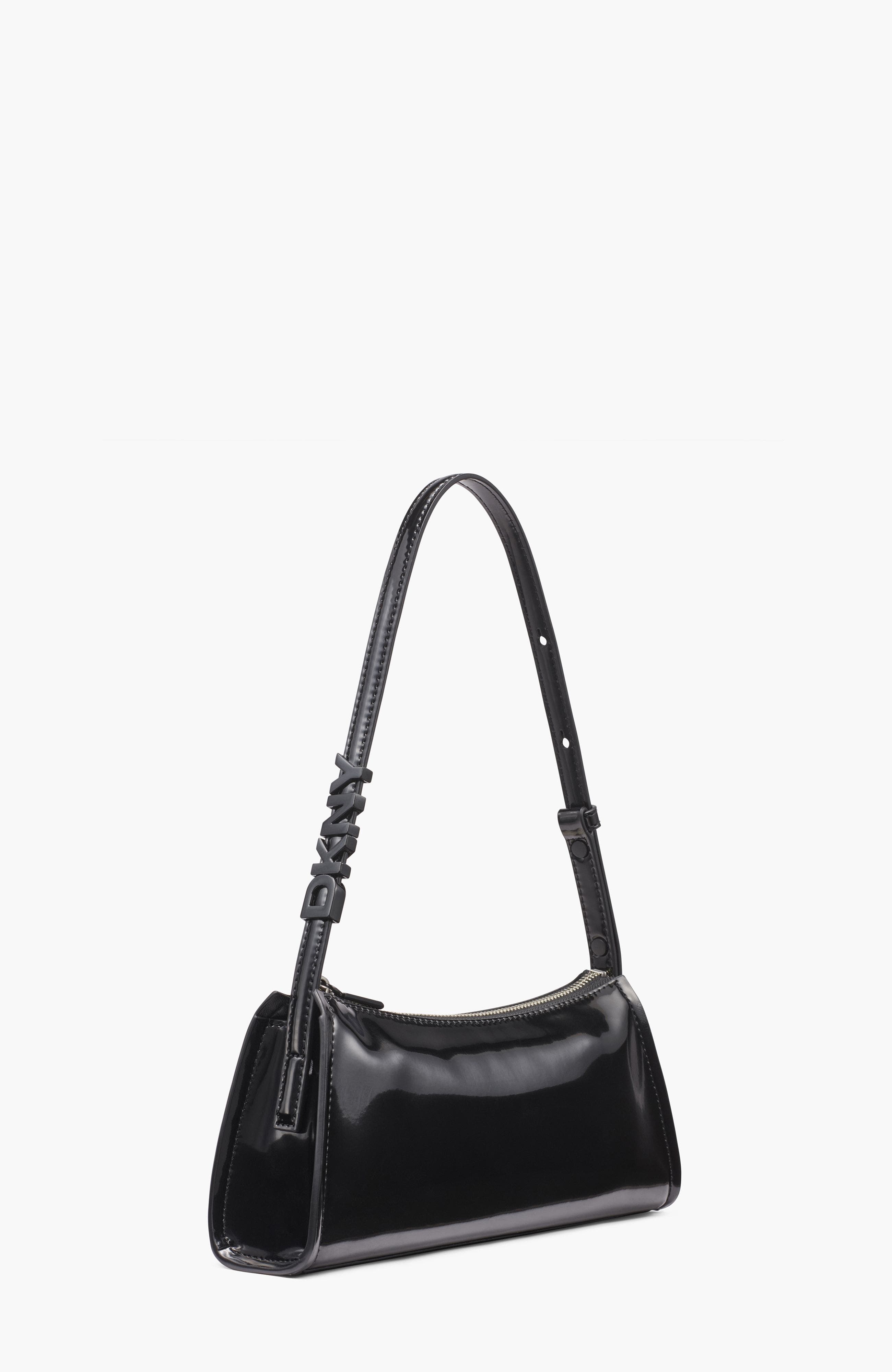 DKNY Avril Top-Zip Shoulder Bag, Alternate, color, Black/Black