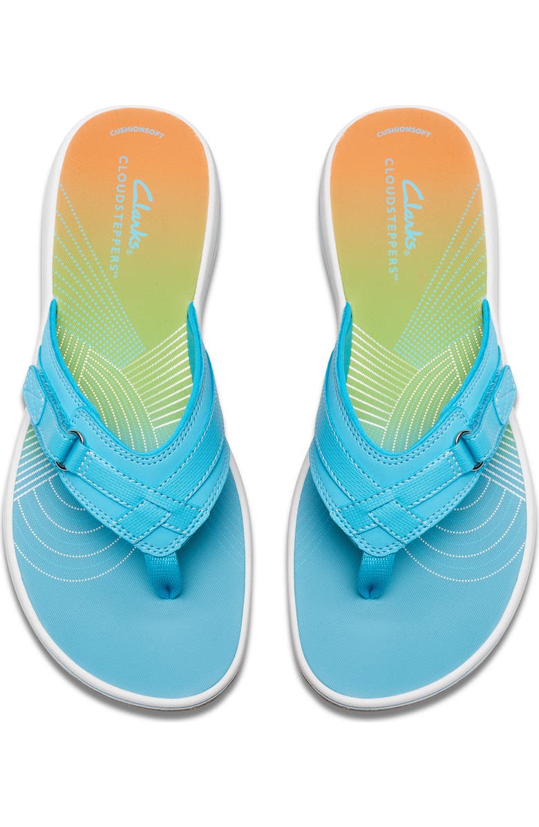 Clarks<sup>®</sup> Breeze Sea Flip Flop, Alternate, color, Turquoise Ombre