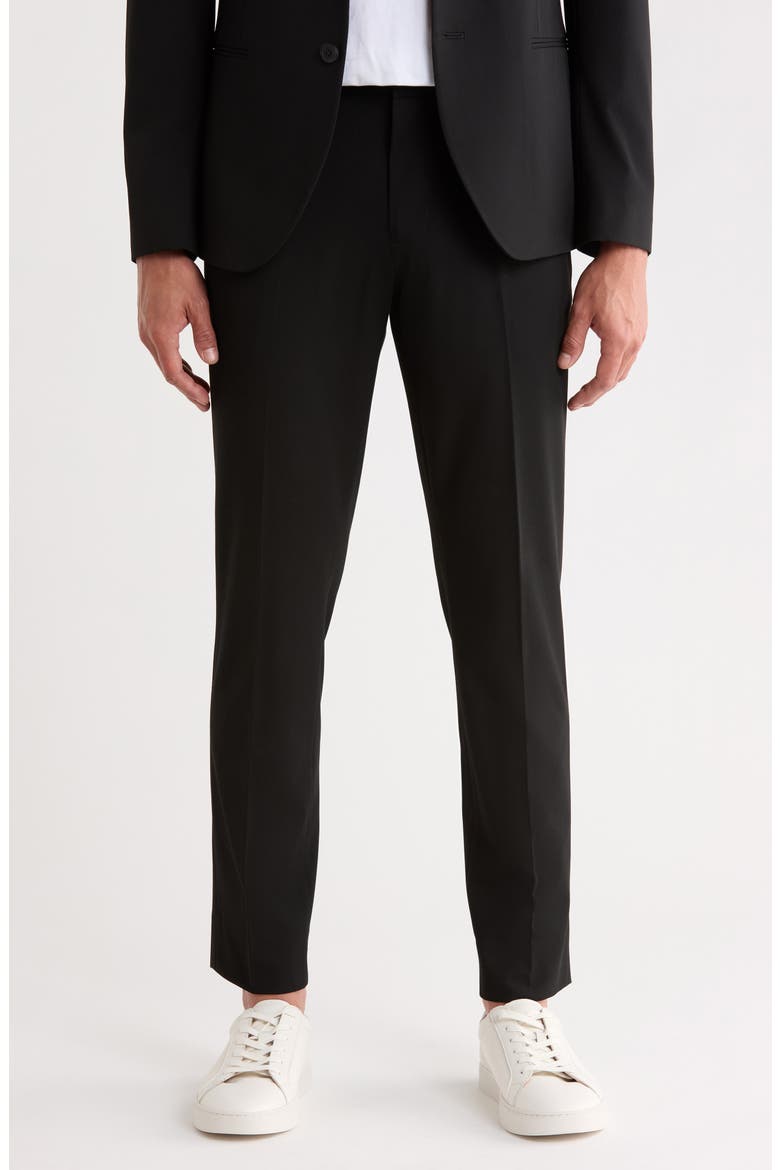 Skinny Suit Separate Trousers, Main, color, BLACK CAVIAR