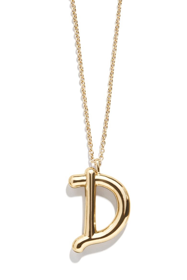 Bubble Initial Necklace, Main, color, GOLD D