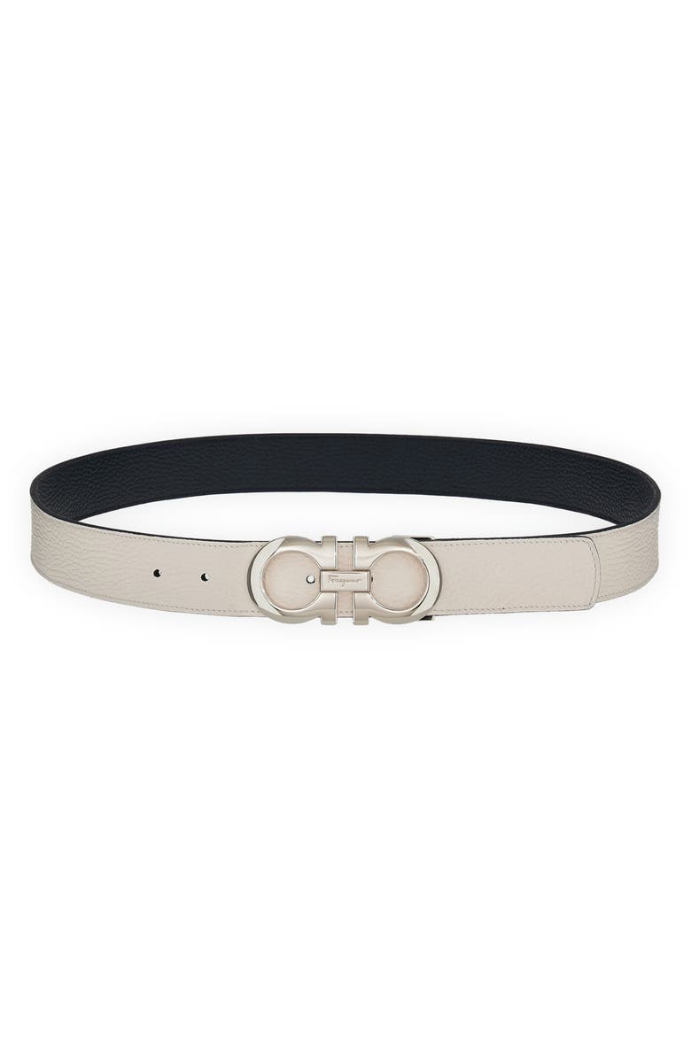 FERRAGAMO Double Gancio Reversible Leather Belt, Main, color,