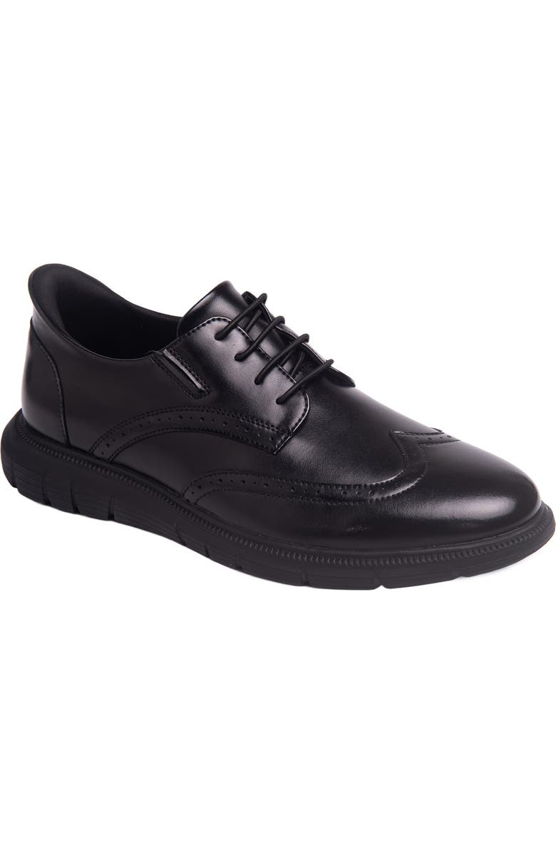 Marc Joseph New York Hill Street Wingtip Derby, Main, color, Black Napa Leather/Black Sole