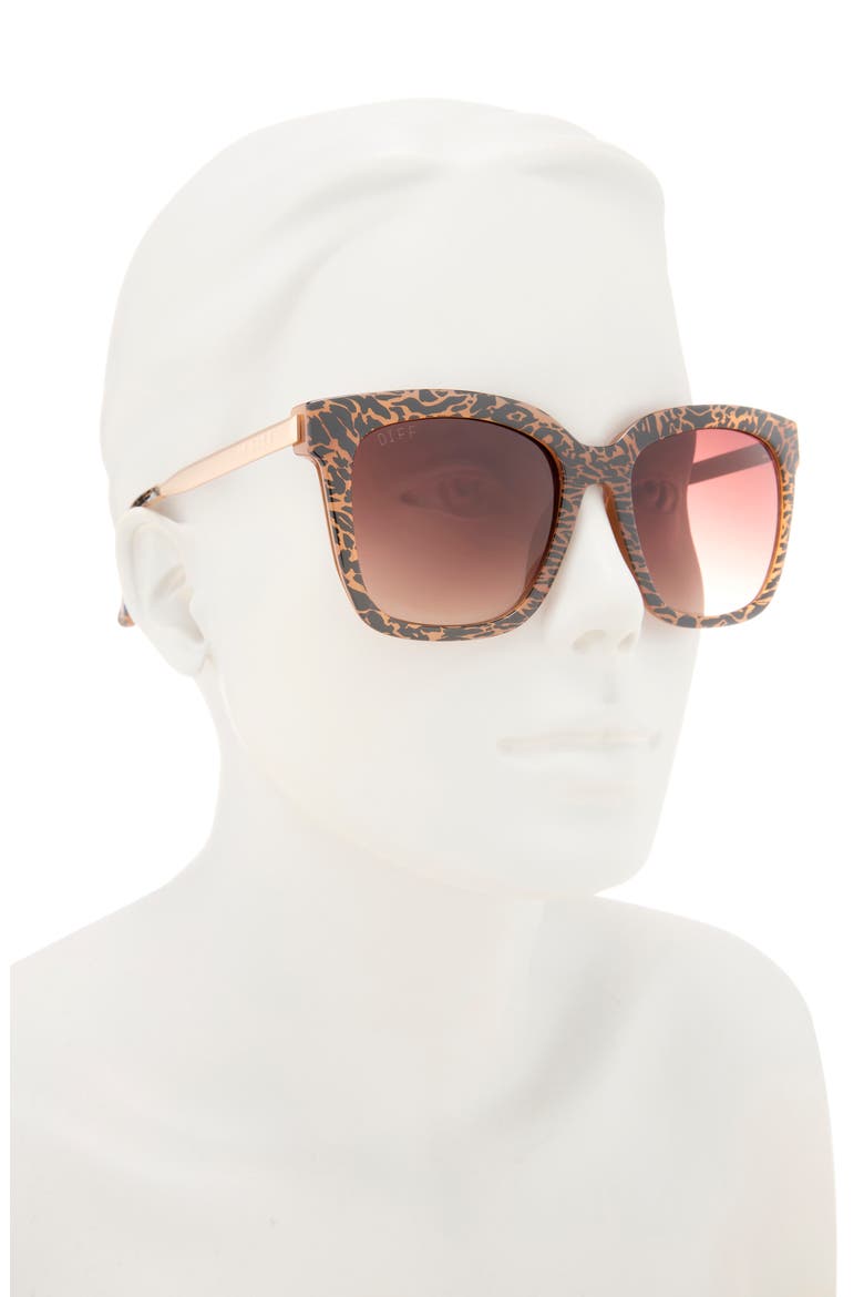 Hailey Square Sunglasses, Alternate, color, JUNGLE/ BROWN GRADIENT