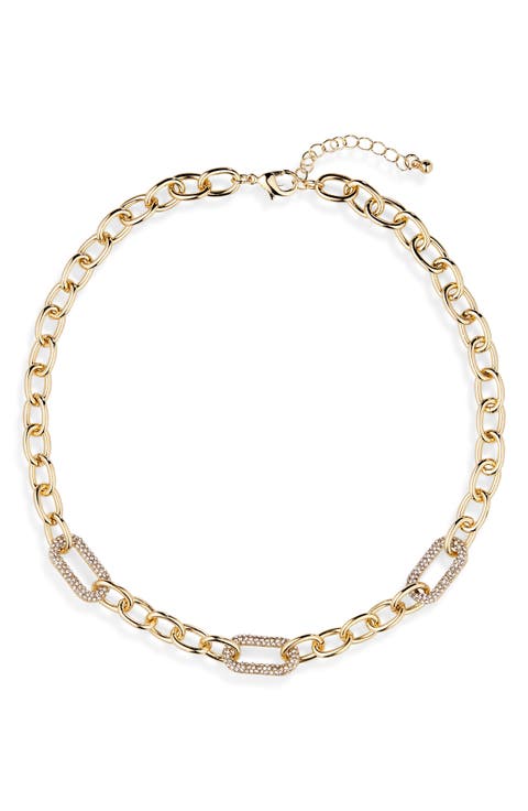 Chunky Link Pavé CZ Necklace