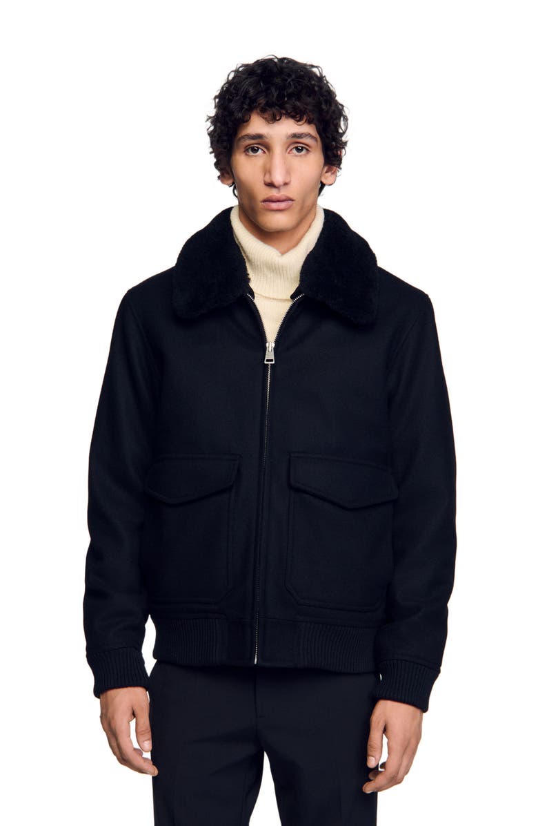 SANDRO Zip-up jacket, Alternate, color,