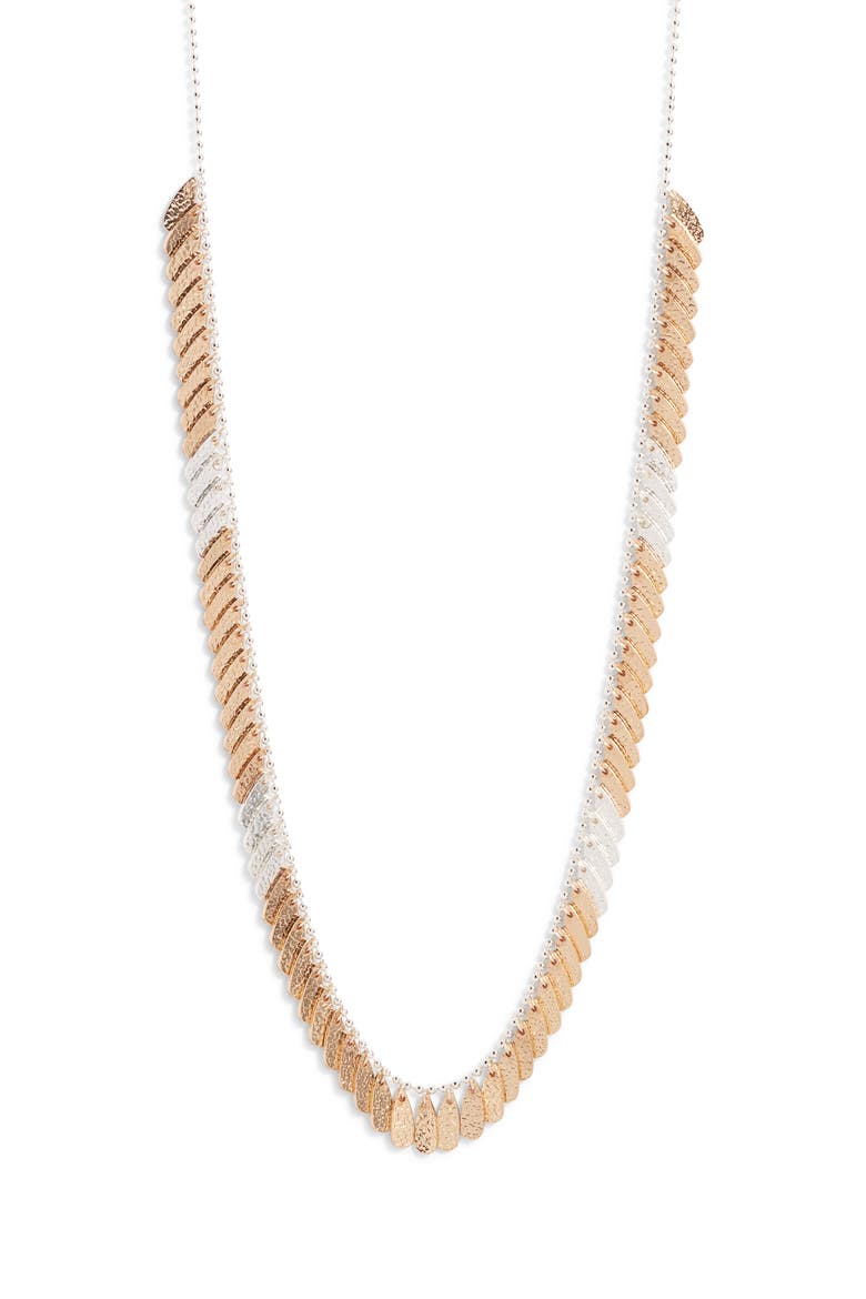 Shimmer Chain Necklace, Main, color, SILVER- GOLD