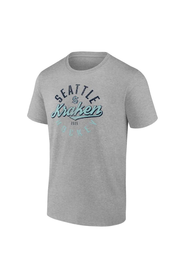 Men's Fanatics Gray Seattle Kraken Emblem T-Shirt, Alternate, color, Gray