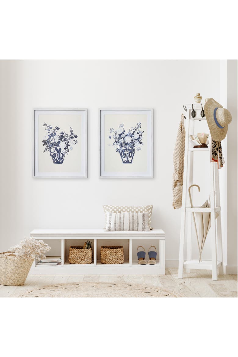 Matched Pair Floral Prints Set of 2, Alternate, color, Blue