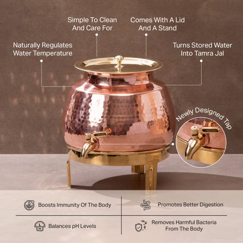 P-tal Copper Water Dispenser In Brown
