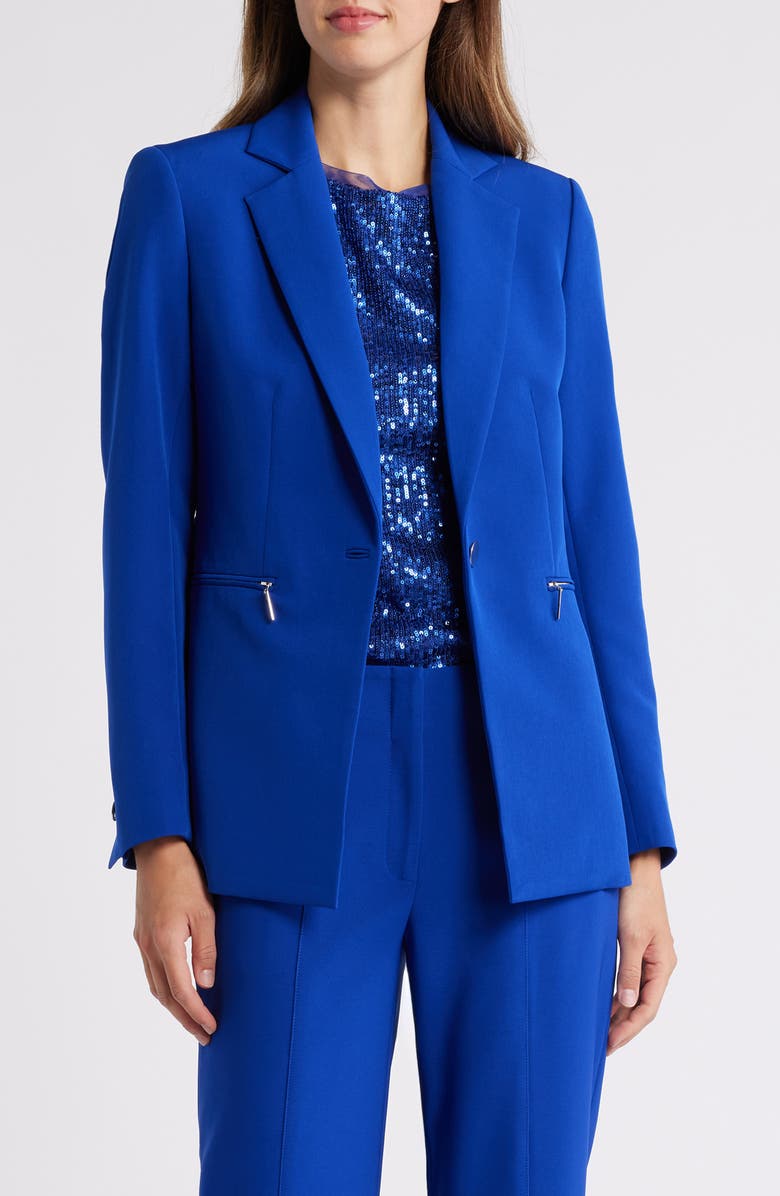 Anne Klein Zip Pocket Blazer, Main, color,