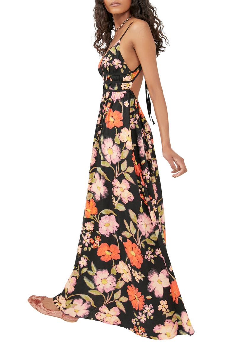 Wisteria Floral Sleeveless Maxi Dress, Alternate, color, DARK COMBO