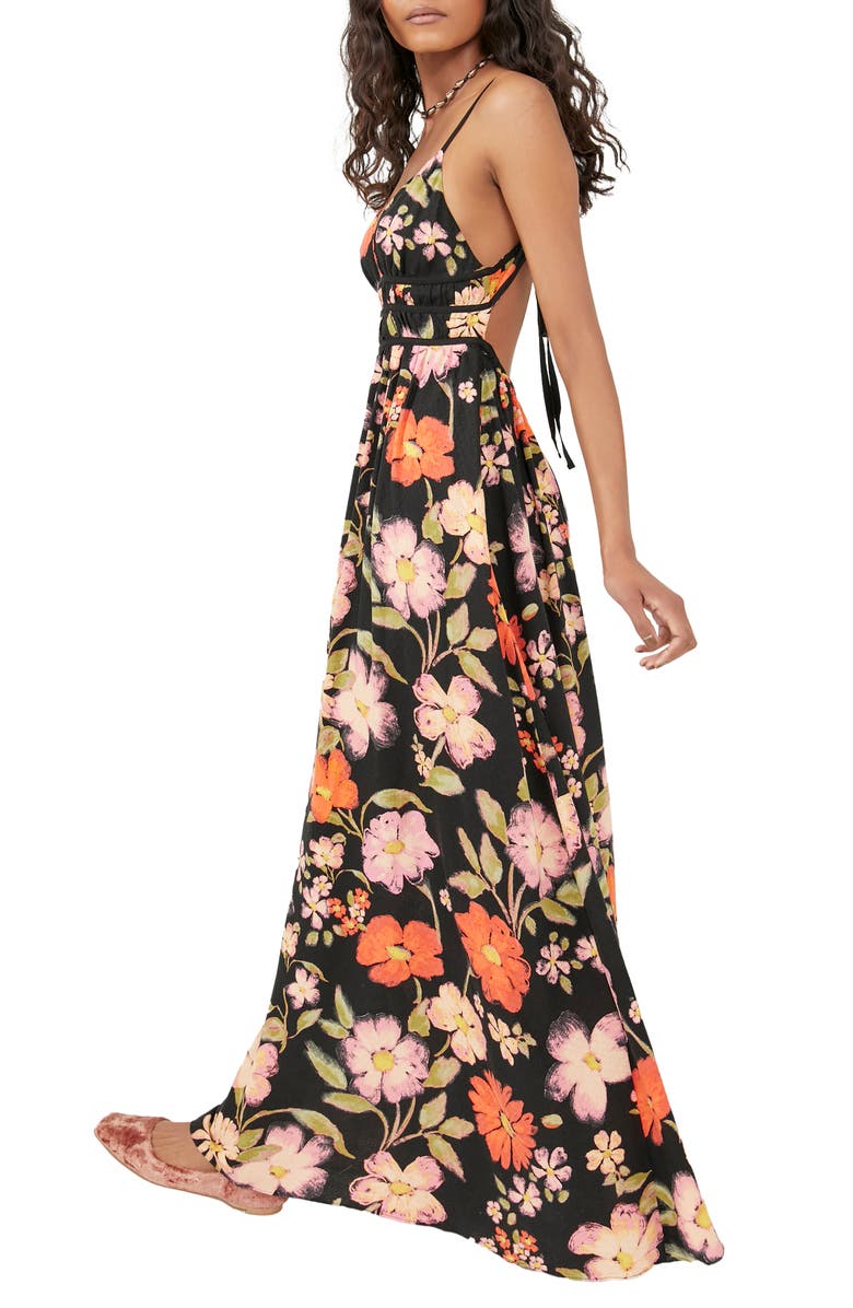 Free People Wisteria Floral Sleeveless Maxi Dress, Alternate, color,