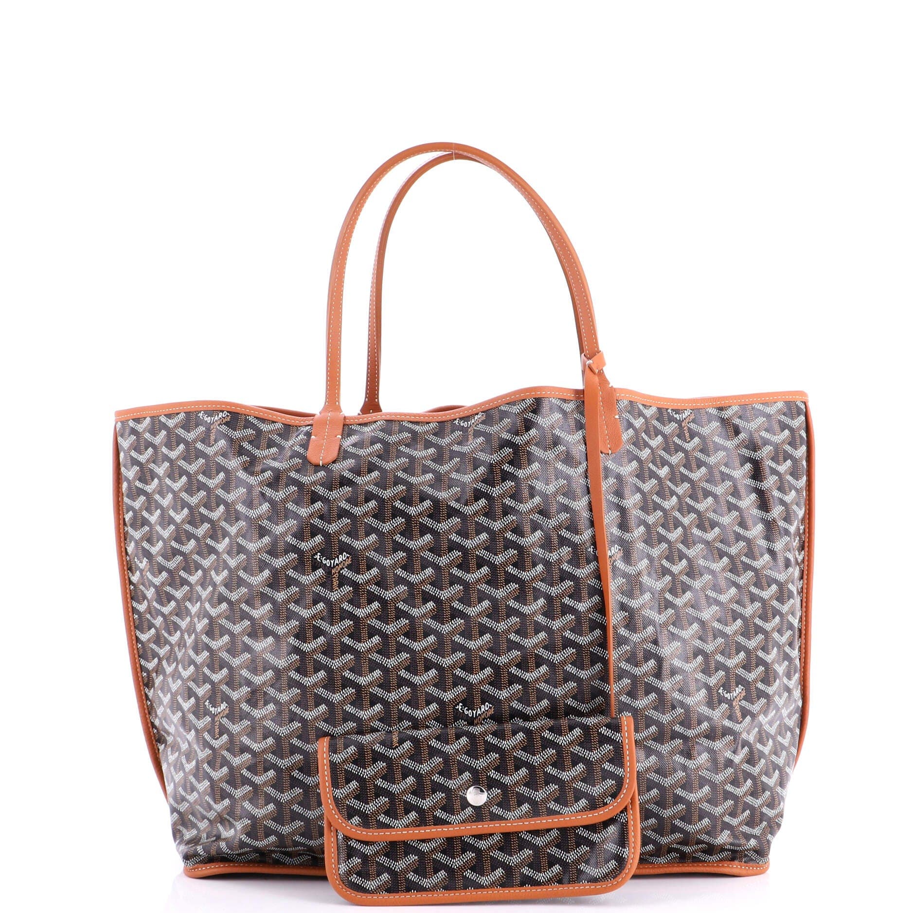 Pre-Owned Goyard Anjou Reversible Tote Coated Canvas GM, Alternate, color, Brown