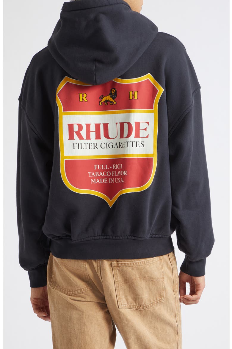 Filtaro Crest Logo Cotton Fleece Hoodie, Alternate, color, VINTAGE BLACK/ RED/ YELLOW