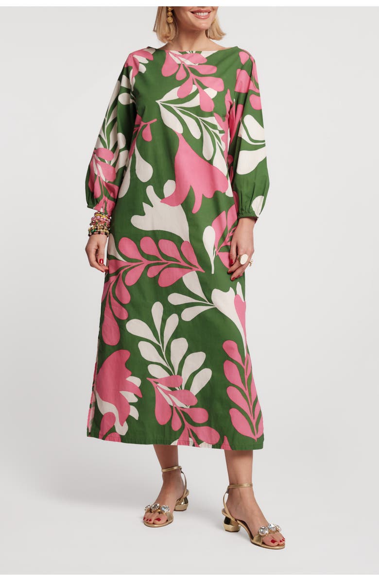 Frances Valentine Minnow Maxi Dress Mid-Century Palm, Main, color, Treetop/Multi