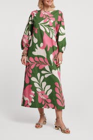 Frances Valentine Minnow Maxi Dress Mid-Century Palm