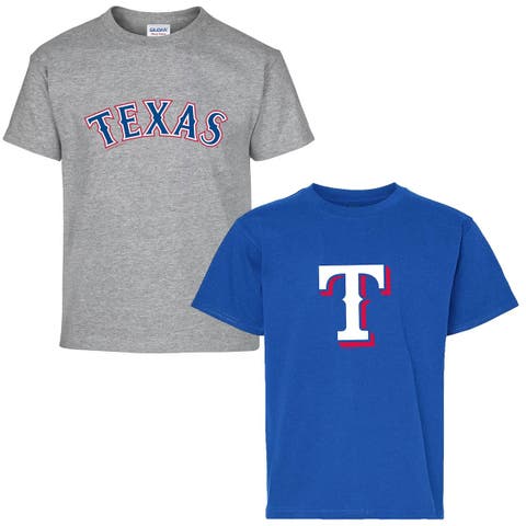 Youth Soft as a Grape  Royal/Gray Texas Rangers Two-Pack T-Shirt Set
