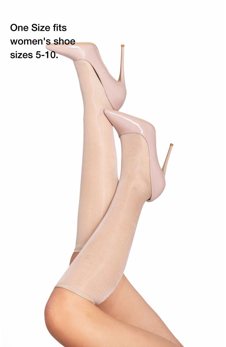 LECHERY<sup>®</sup> 2-Pack Lustrous Silky Sheer Knee-High Socks, Alternate, color, Natural