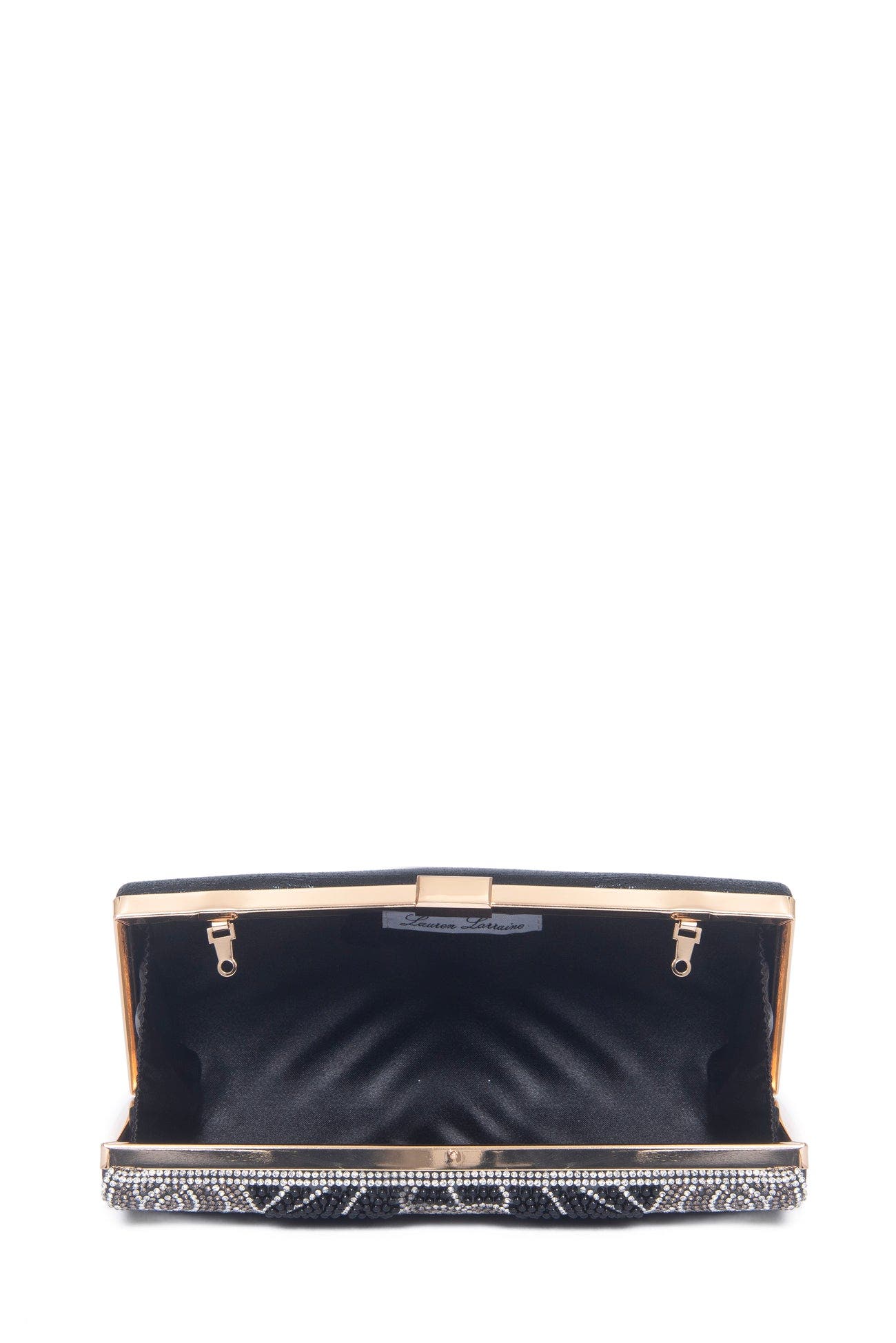 Lauren Lorraine Bouquet Clutch, Alternate, color, Black