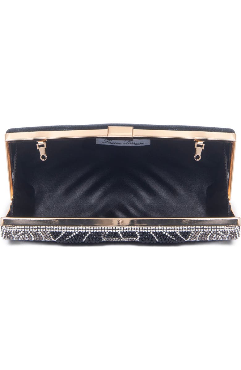 Lauren Lorraine Bouquet Clutch, Alternate, color, Black