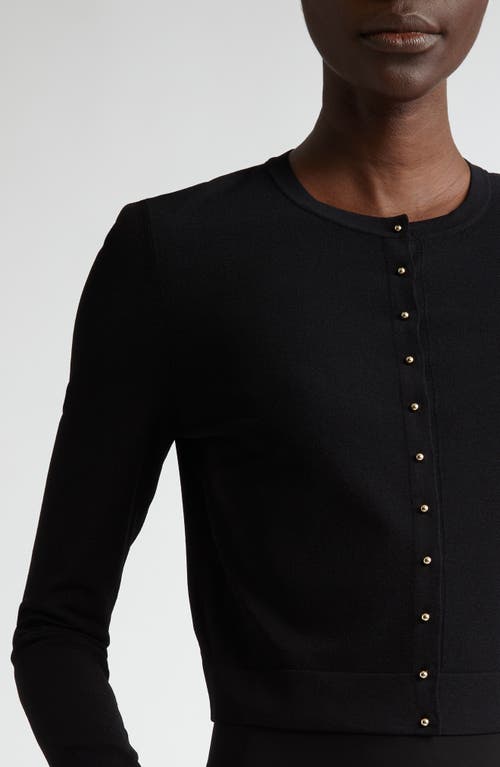 Akris Punto Fitted Knit Cardigan In Black