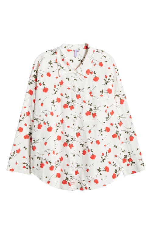 Florence By Mills Oversize Pj Top In Rose Print Jet