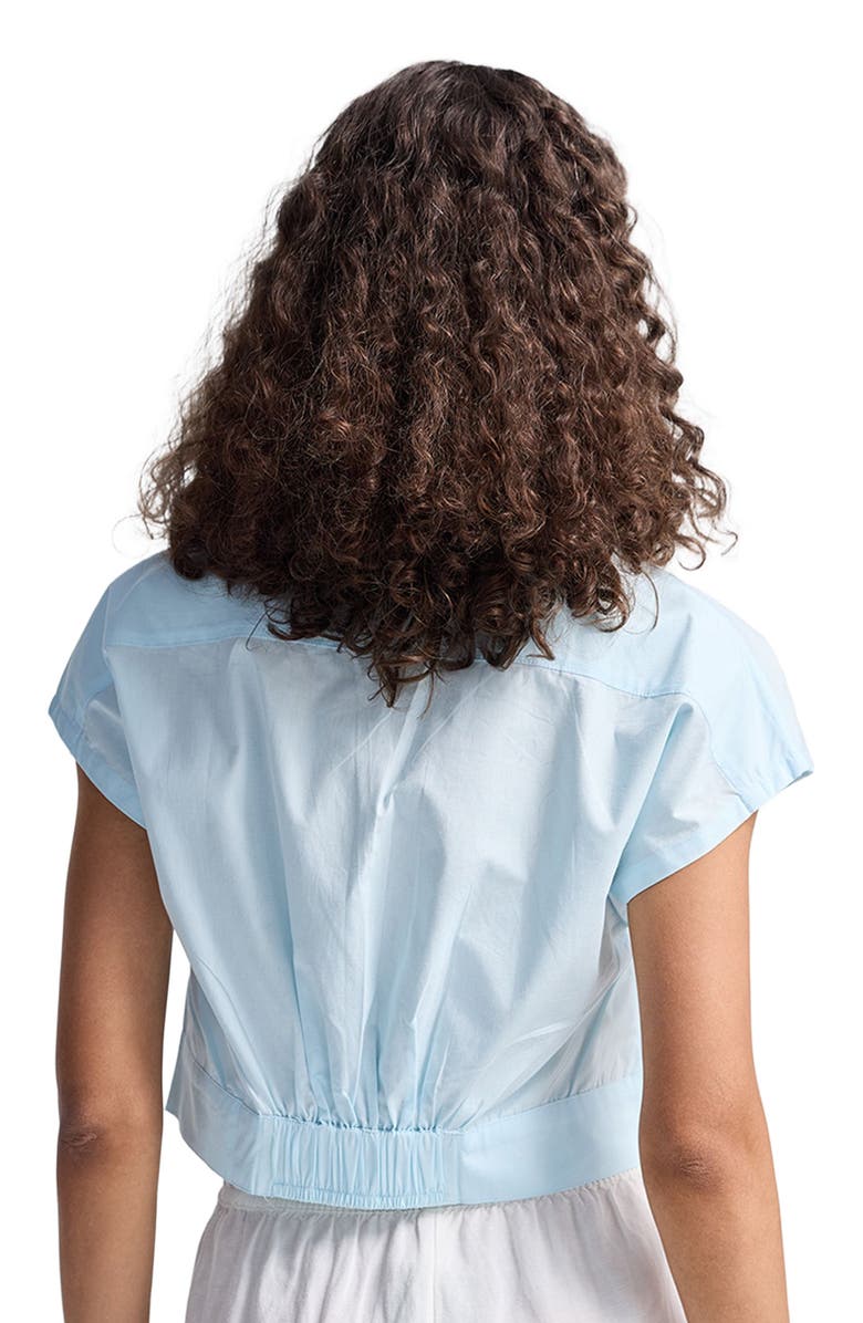 Reistor Oversized Crop Shirt in Summer Blue, Alternate, color, Summer Blue