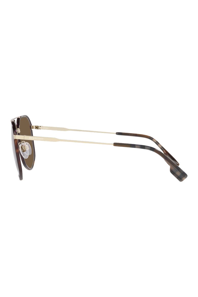 58mm Aviator Sunglasses, Alternate, color, BROWN