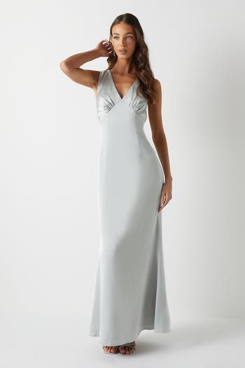 bow back bridesmaid dress Tea Length Bridesmaid Dresses Satin Bow Back  Lisposa